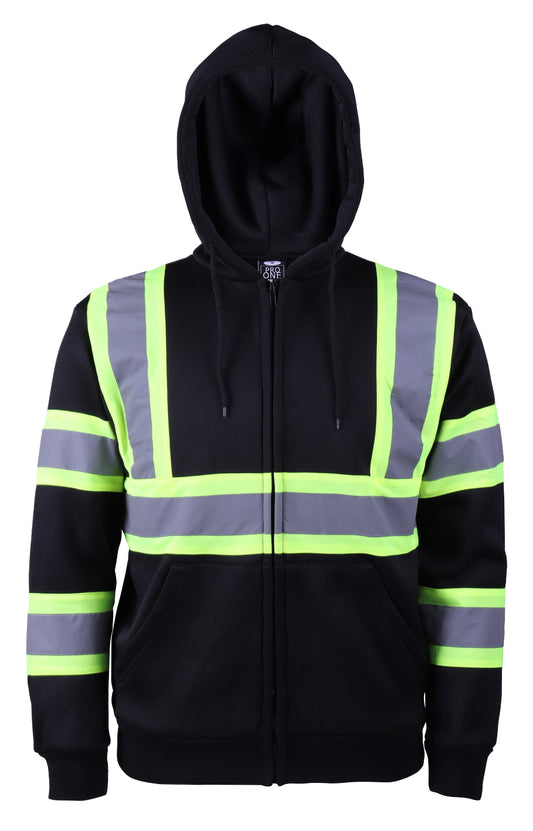 High Visible Reflective Zip-Up Hoodie