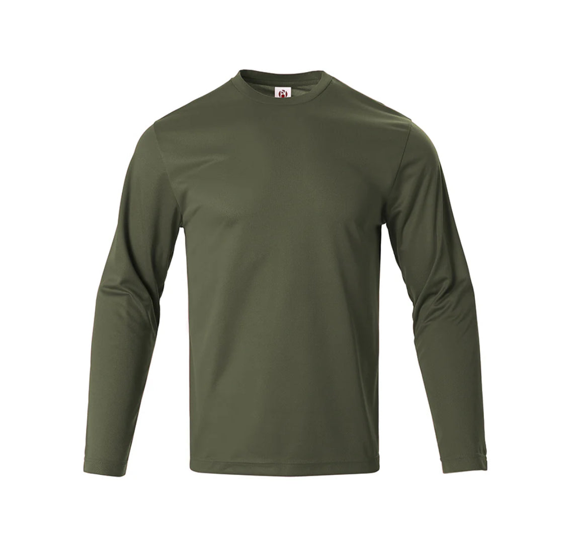 Men's Performance Dry Fit Long Sleeve T-Shirt (100% Polyester)