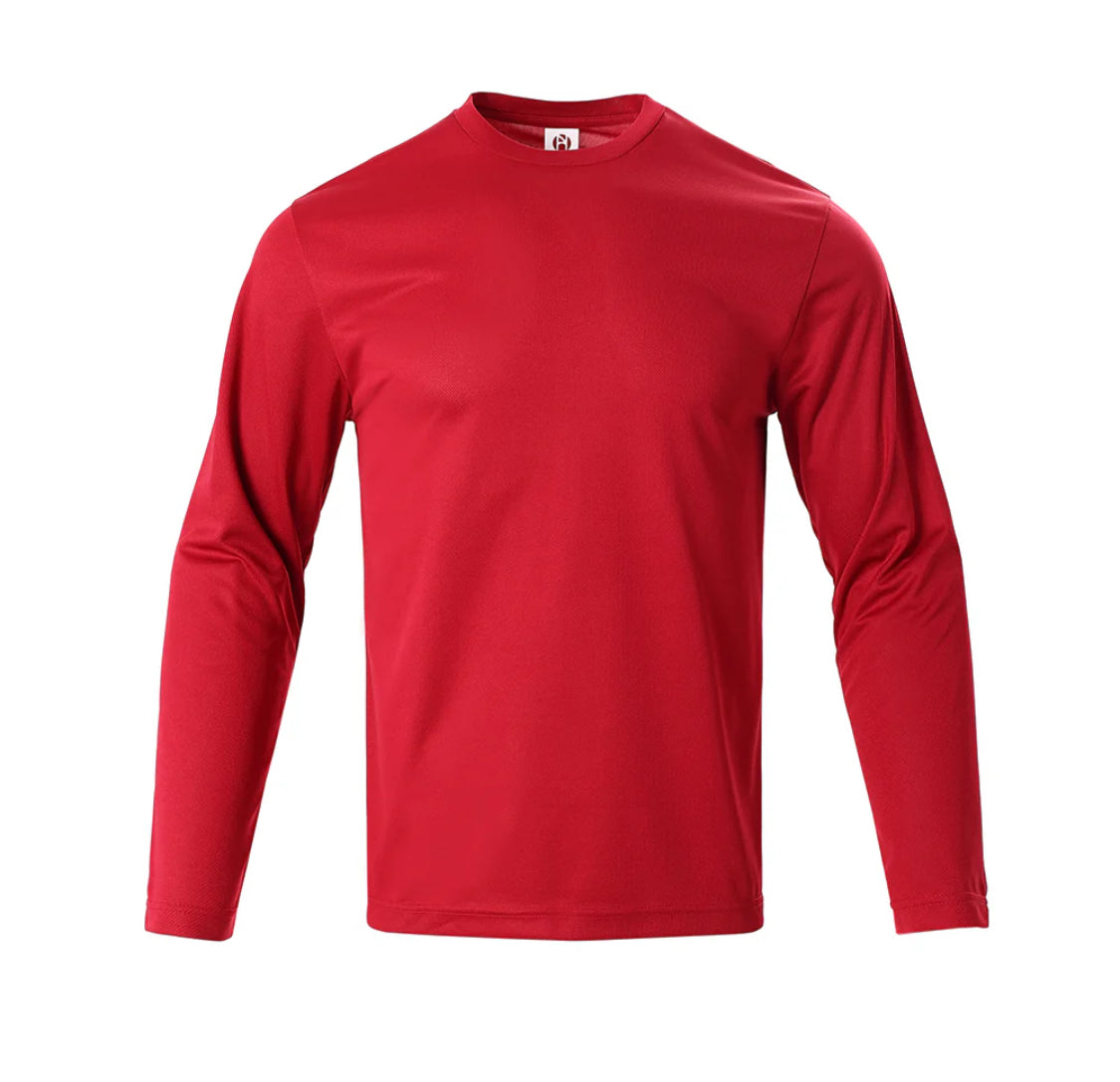 Men's Performance Dry Fit Long Sleeve T-Shirt (100% Polyester)