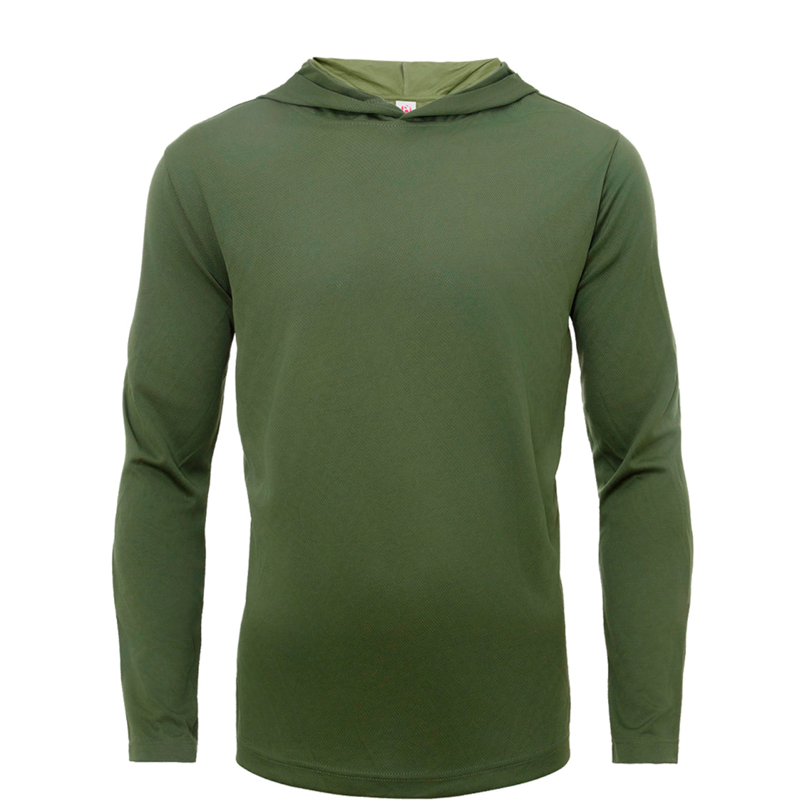 Men’s Performance Dry Fit Long Sleeve T-Shirt with Hoodie (100% Polyester)