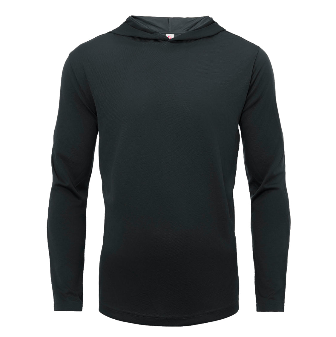 Men’s Performance Dry Fit Long Sleeve T-Shirt with Hoodie (100% Polyester)