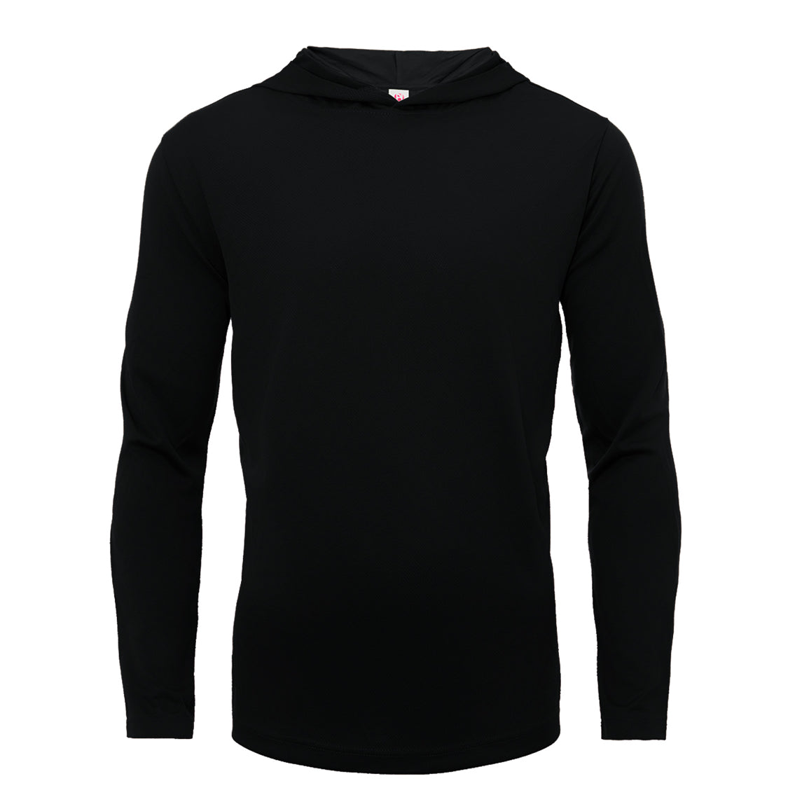 Men’s Performance Dry Fit Long Sleeve T-Shirt with Hoodie (100% Polyester)