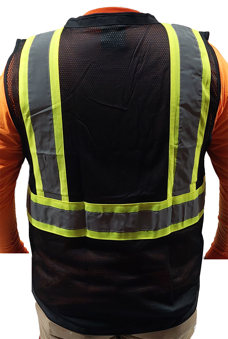 Black Reflective Safety Vest SV802