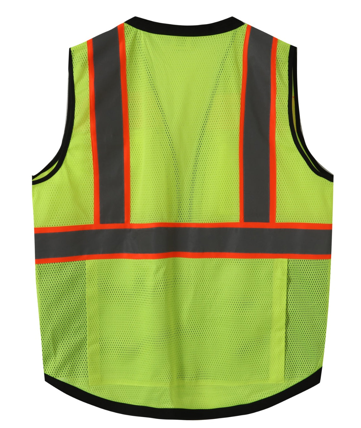 Safety Green Two-Tone Reflective Vest (Clear Pocket) SV802